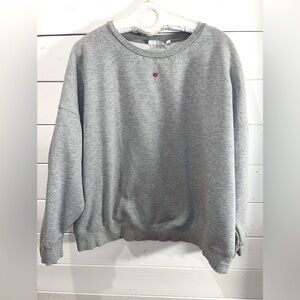❣️ WOMANCE Sweatshirt 2X – Grey with Red Heart